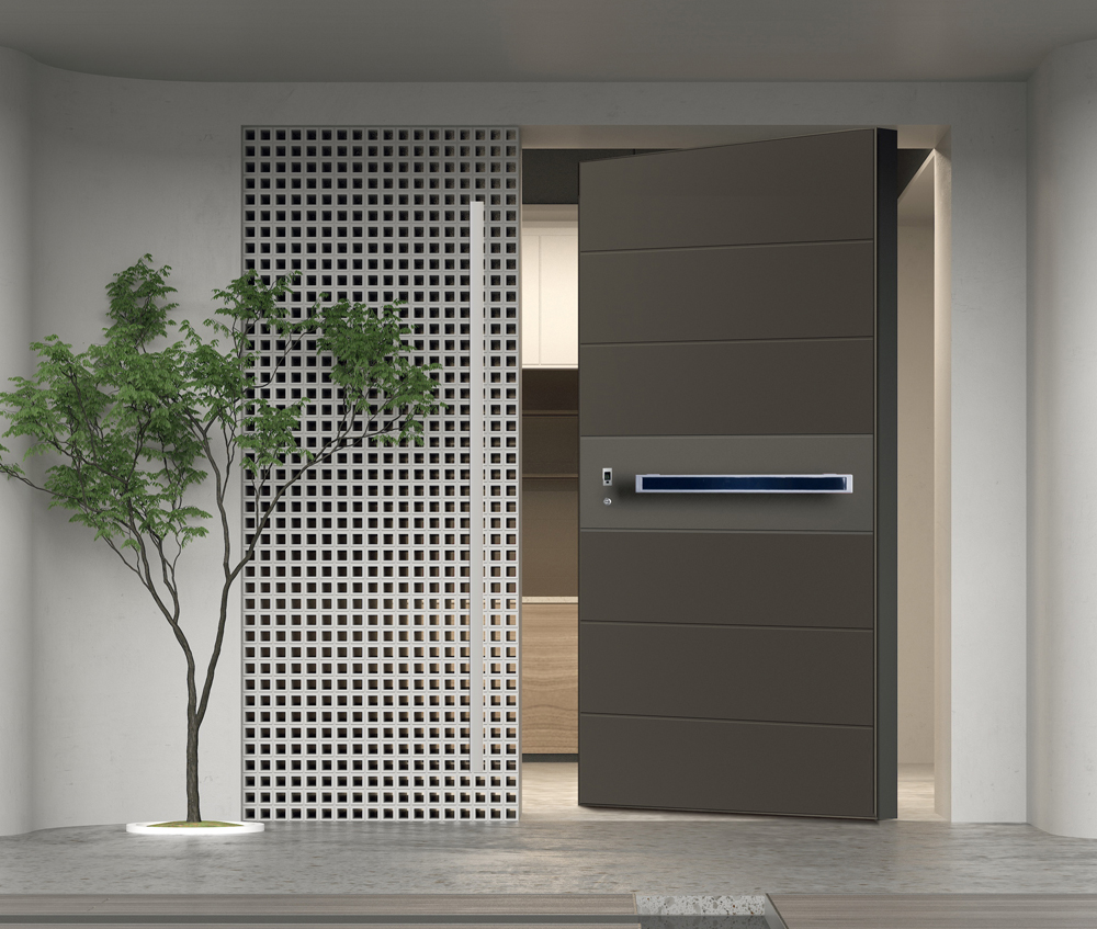 精雕铸铝门JPN-24002偏轴门